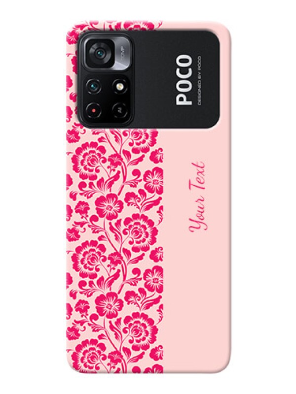 Custom Poco X4 Pro 5G Phone Back Covers: Attractive Floral Pattern Design