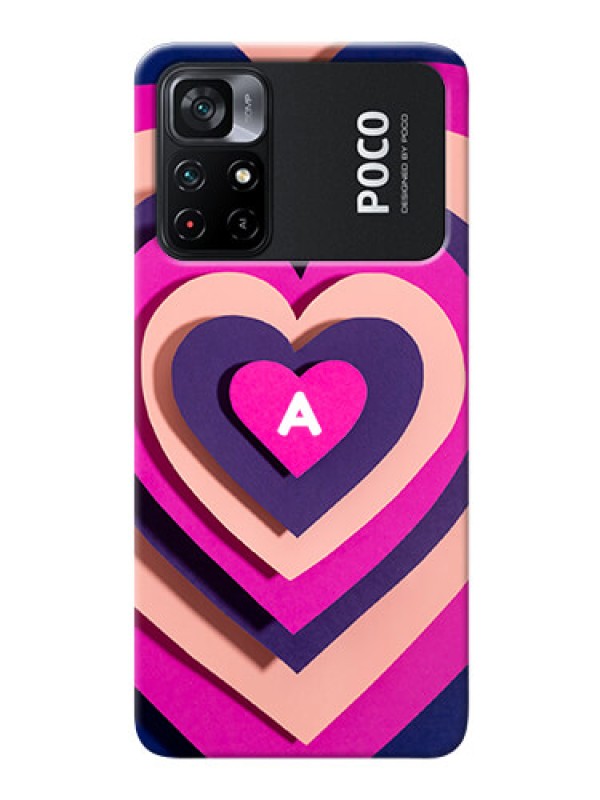 Custom Poco X4 Pro 5G Custom Mobile Case with Cute Heart Pattern Design
