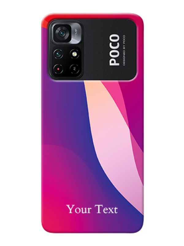 Custom Poco X4 Pro 5G Mobile Back Covers: Digital abstract Overlap Design