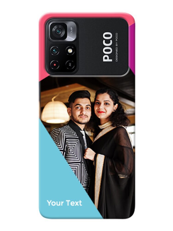 Custom Poco X4 Pro 5G Custom Phone Cases: Stacked Triple colour Design