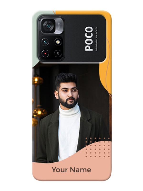 Custom Poco X4 Pro 5G Custom Phone Cases: Tri-coloured overlay design