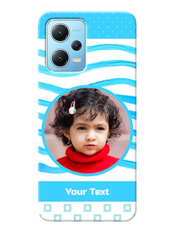 Custom Poco X5 5G phone back covers: Simple Blue Case Design