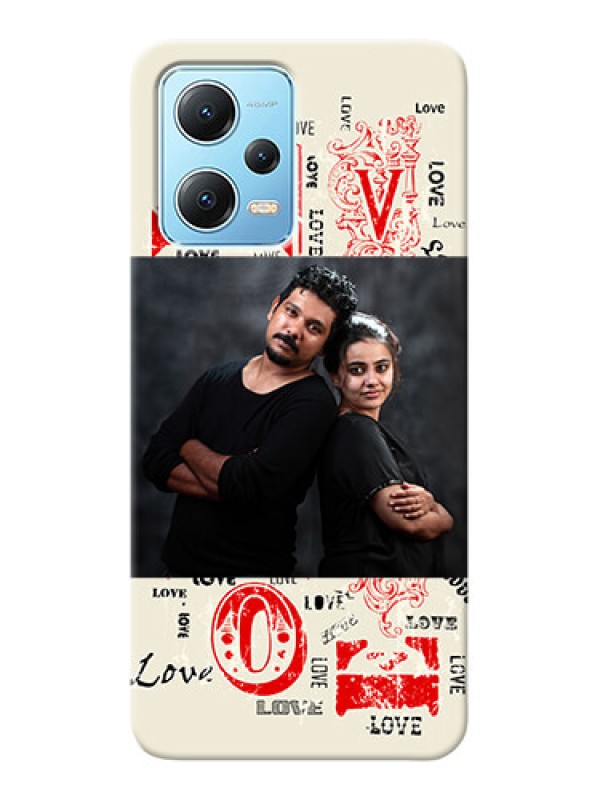 Custom Poco X5 5G mobile cases online: Trendy Love Design Case