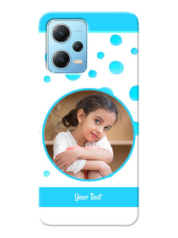 Custom Poco X5 5G Custom Phone Covers: Blue Bubbles Pattern Design