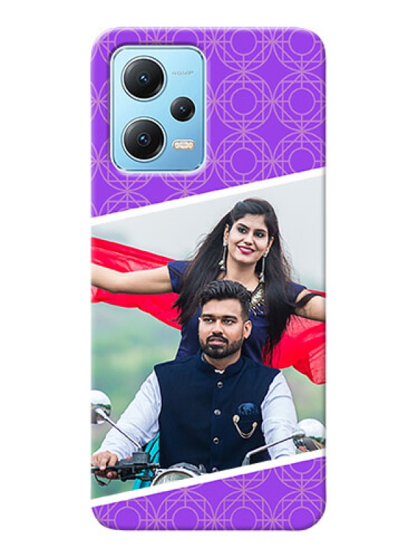 Custom Poco X5 5G mobile back covers online: violet Pattern Design