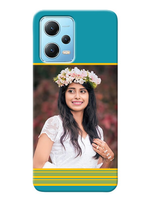 Custom Poco X5 5G personalized phone covers: Yellow & Blue Design 