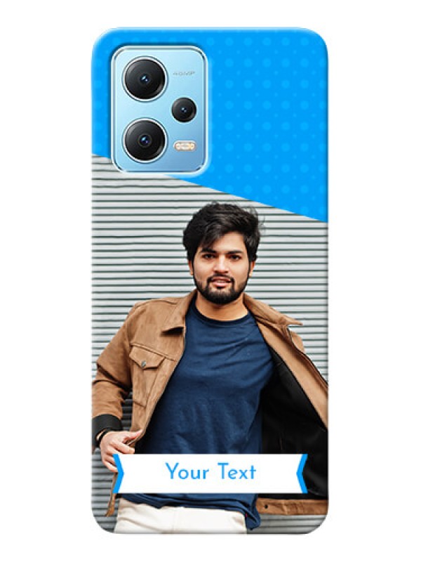 Custom Poco X5 5G Personalized Mobile Covers: Simple Blue Color Dotted Design