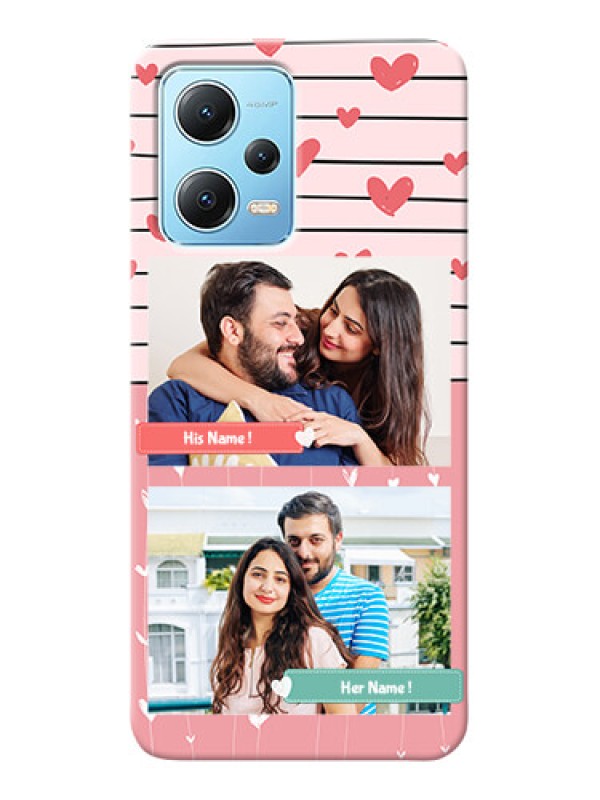 Custom Poco X5 5G custom mobile covers: Photo with Heart Design