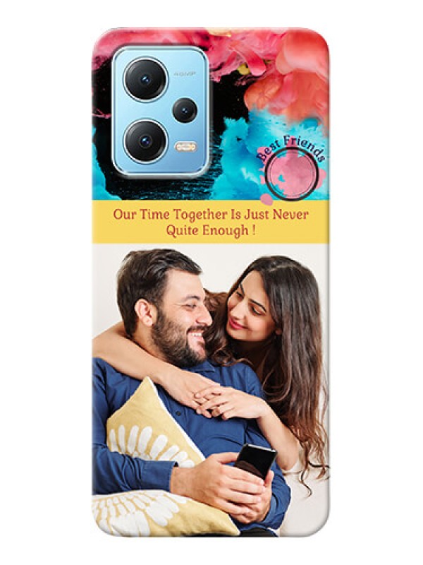 Custom Poco X5 5G Mobile Cases: Quote with Acrylic Painting Design