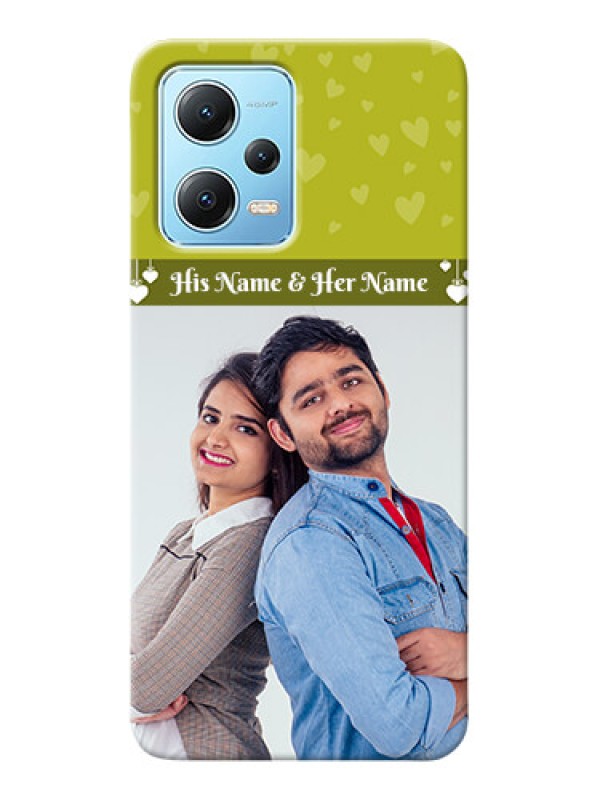 Custom Poco X5 5G custom mobile covers: You & Me Heart Design