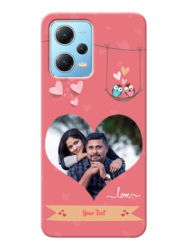 Custom Poco X5 5G custom phone covers: Peach Color Love Design 