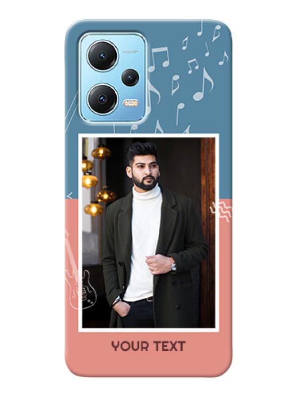 Custom Poco X5 5G Phone Back Covers with Color Musical Note Design