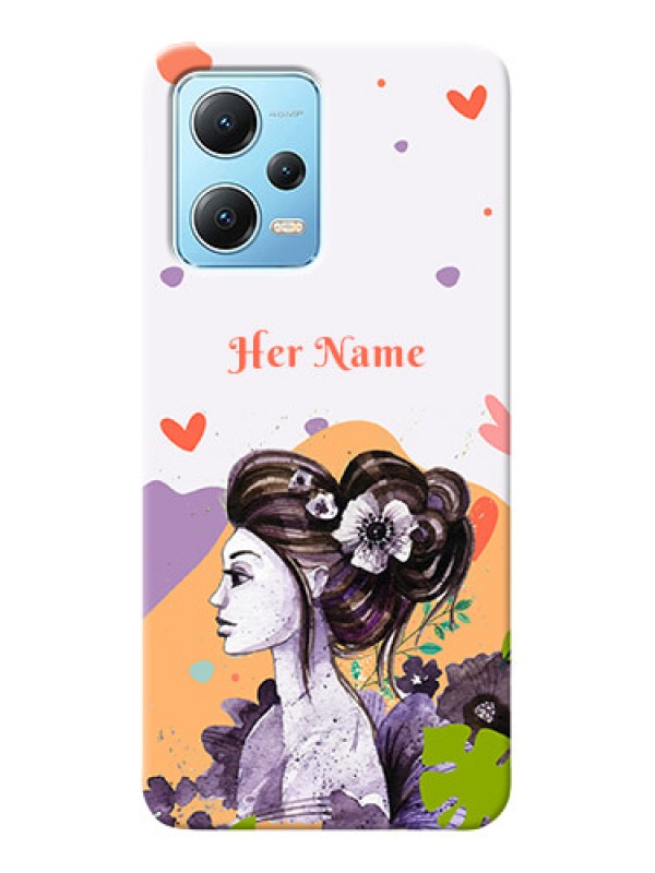 Custom Poco X5 5G Custom Mobile Case with Woman And Nature Design