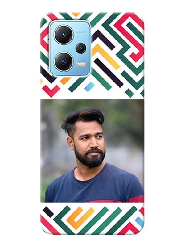 Custom Poco X5 5G Custom Mobile Case with Colorful Maze Pattern Design