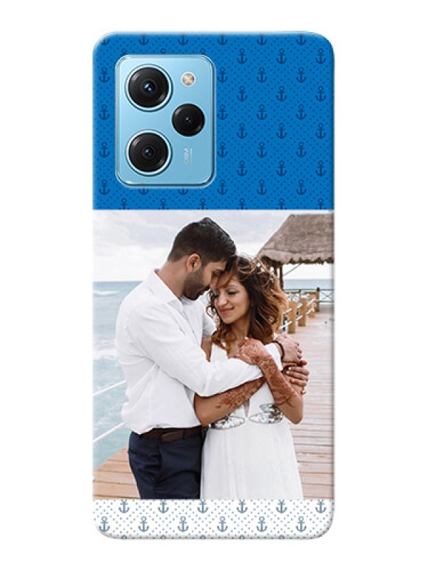 Custom Poco X5 Pro 5G Mobile Phone Covers: Blue Anchors Design