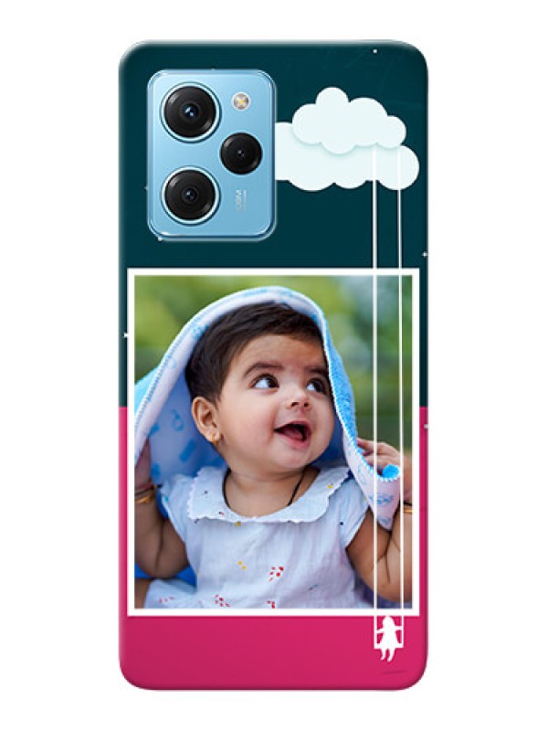 Custom Poco X5 Pro 5G custom phone covers: Cute Girl with Cloud Design