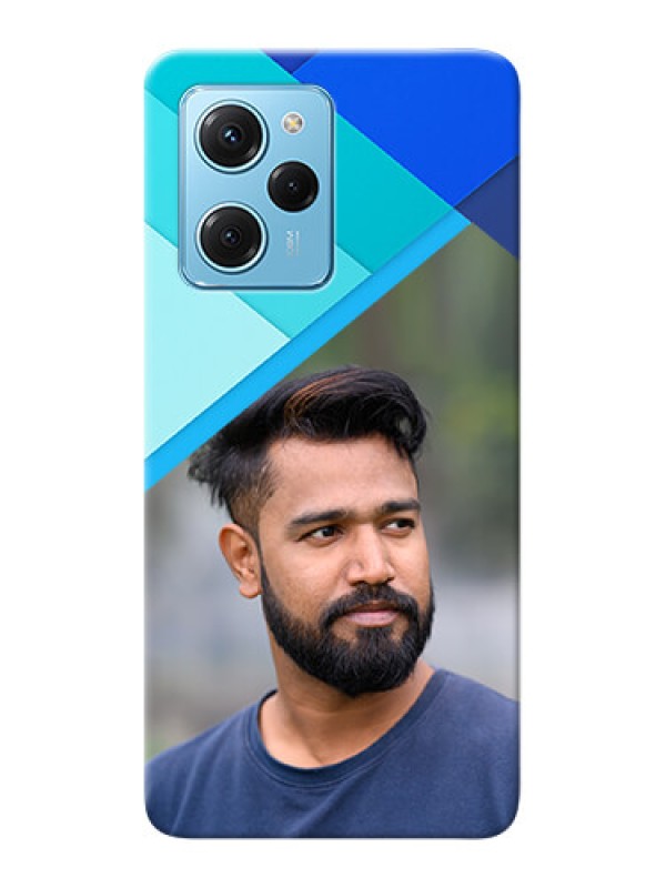 Custom Poco X5 Pro 5G Phone Cases Online: Blue Abstract Cover Design