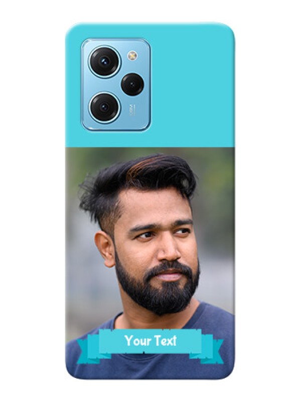 Custom Poco X5 Pro 5G Personalized Mobile Covers: Simple Blue Color Design