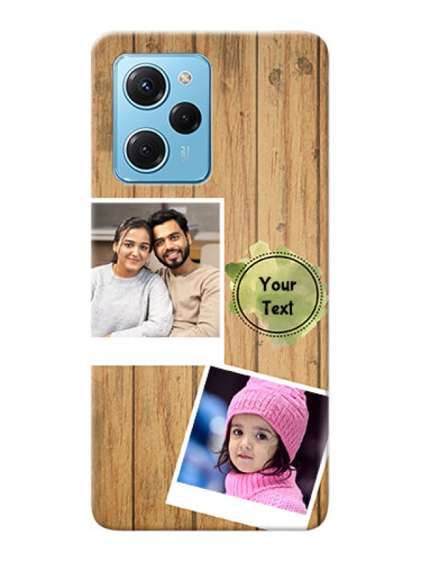 Custom Poco X5 Pro 5G Custom Mobile Phone Covers: Wooden Texture Design