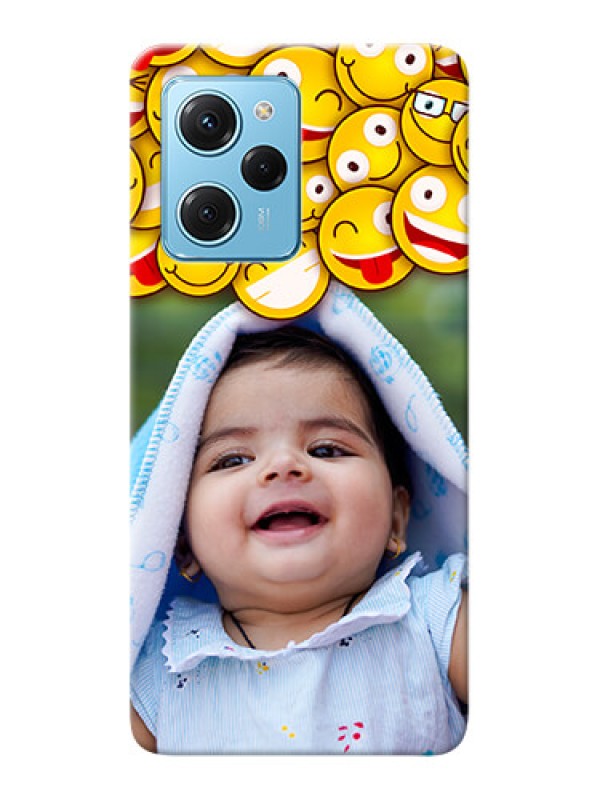 Custom Poco X5 Pro 5G Custom Phone Cases with Smiley Emoji Design