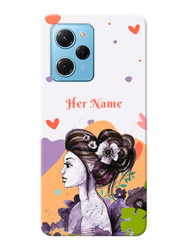 Custom Poco X5 Pro 5G Custom Mobile Case with Woman And Nature Design