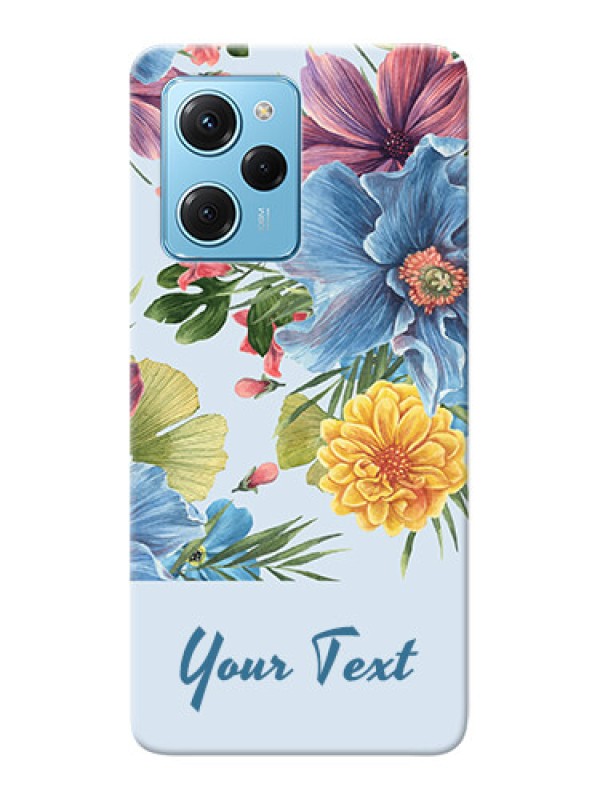 Custom Poco X5 Pro 5G Custom Phone Cases: Stunning Watercolored Flowers Painting Design