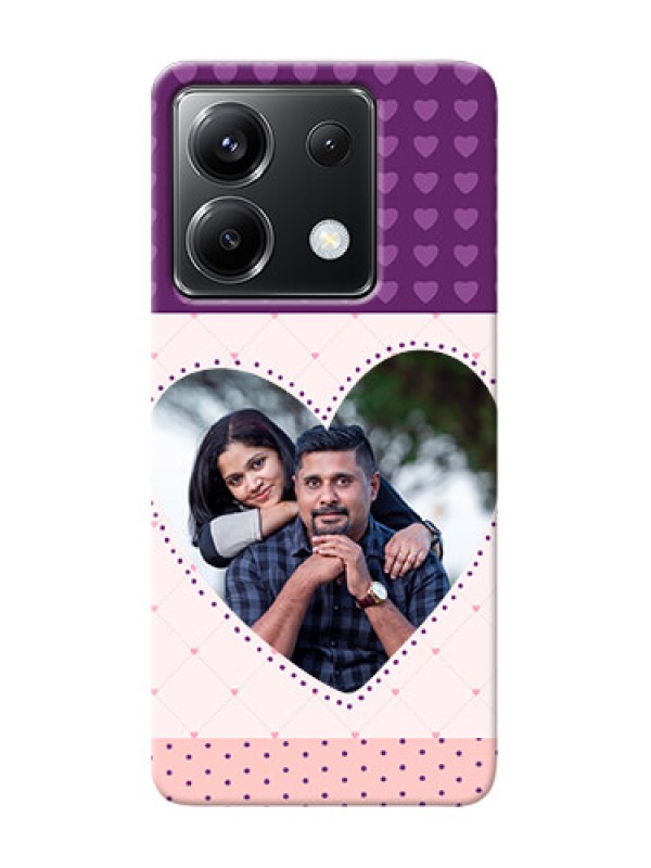Custom Poco X6 5G Mobile Back Covers: Violet Love Dots Design