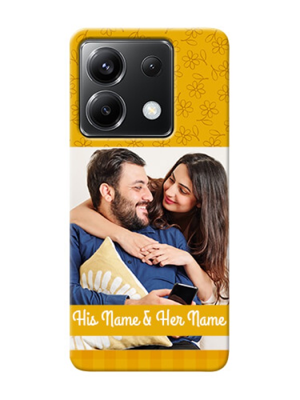 Custom Poco X6 5G mobile phone covers: Yellow Floral Design