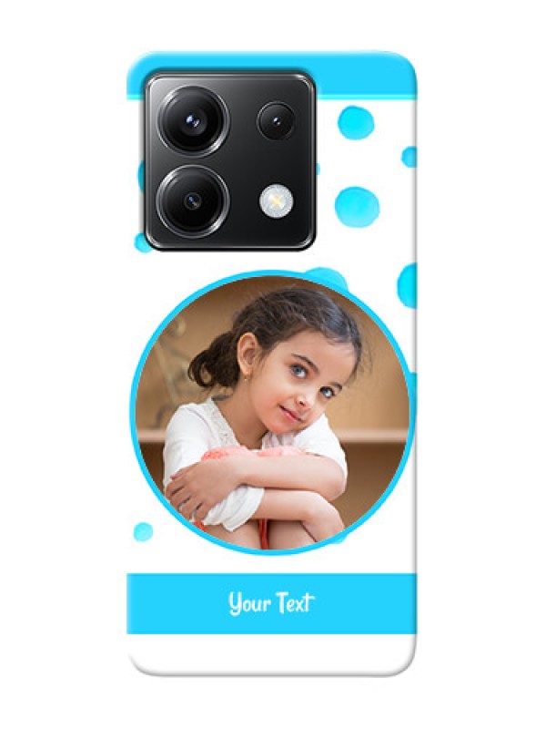 Custom Poco X6 5G Custom Phone Covers: Blue Bubbles Pattern Design