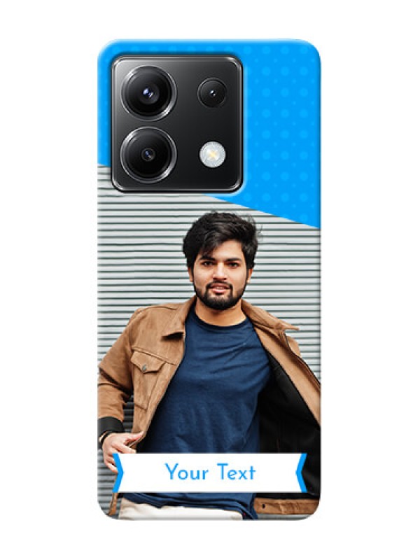 Custom Poco X6 5G Personalized Mobile Covers: Simple Blue Color Dotted Design