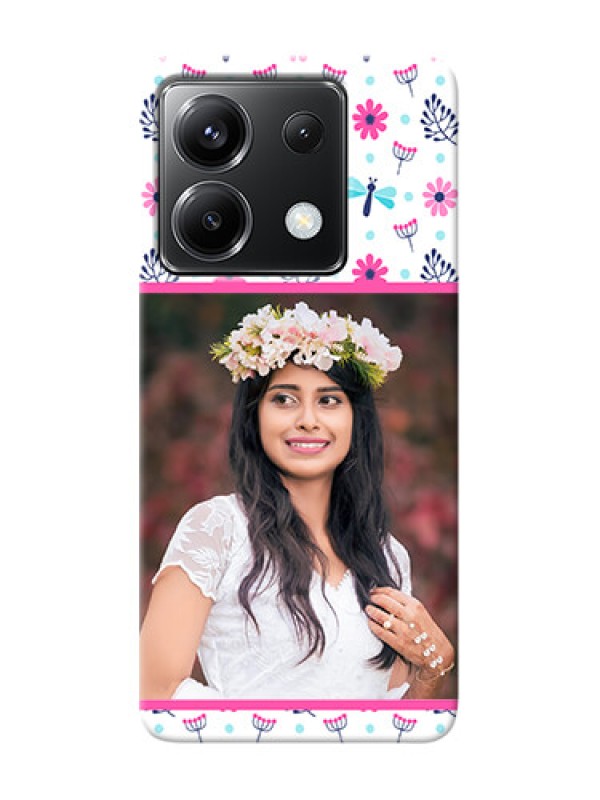 Custom Poco X6 5G Mobile Covers: Colorful Flower Design