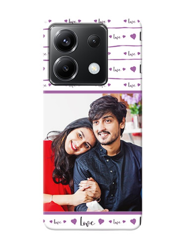 Custom Poco X6 5G Mobile Back Covers: Couples Heart Design