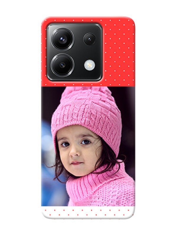 Custom Poco X6 5G personalised phone covers: Red Pattern Design