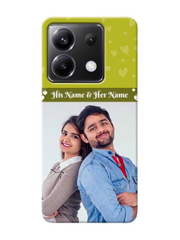 Custom Poco X6 5G custom mobile covers: You And Me Heart Design