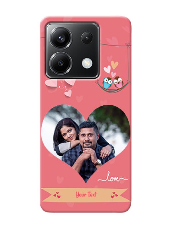 Custom Poco X6 5G custom phone covers: Peach Color Love Design