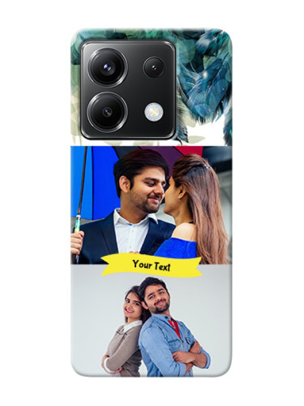 Custom Poco X6 5G Phone Cases: Image with Boho Peacock Feather Design