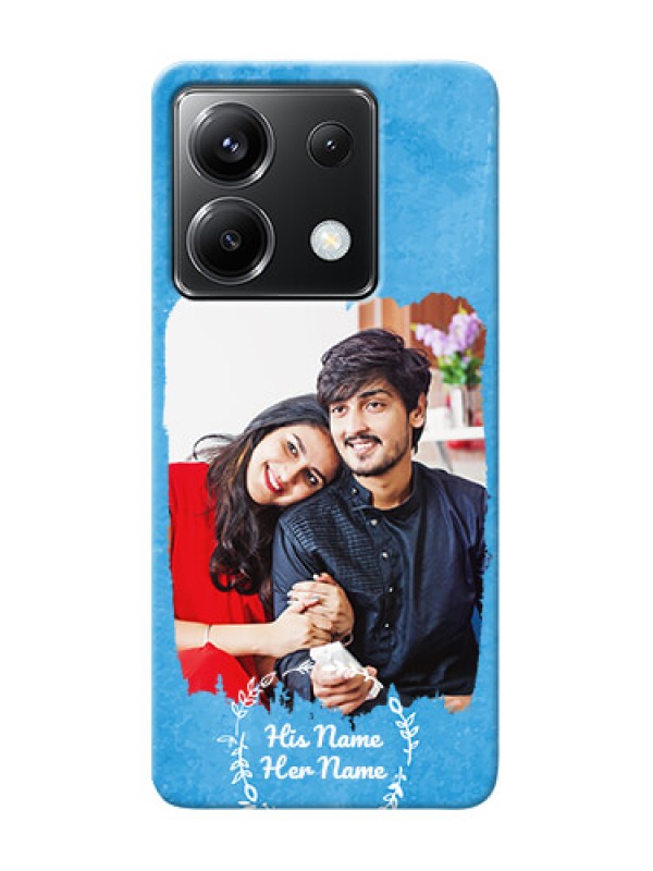 Custom Poco X6 5G custom mobile cases: Blue Color Vintage Design