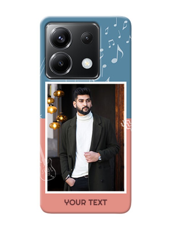 Custom Poco X6 5G Phone Back Covers with Color Musical Note Design