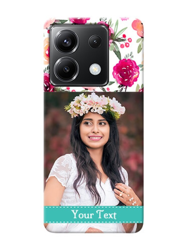 Custom Poco X6 5G Personalized Mobile Cases: Watercolor Floral Design