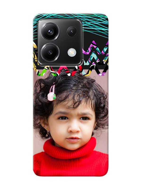 Custom Poco X6 5G personalized phone covers: Neon Abstract Design