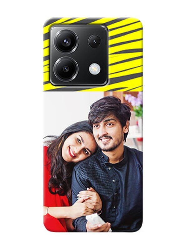 Custom Poco X6 5G Personalised mobile covers: Yellow Abstract Design
