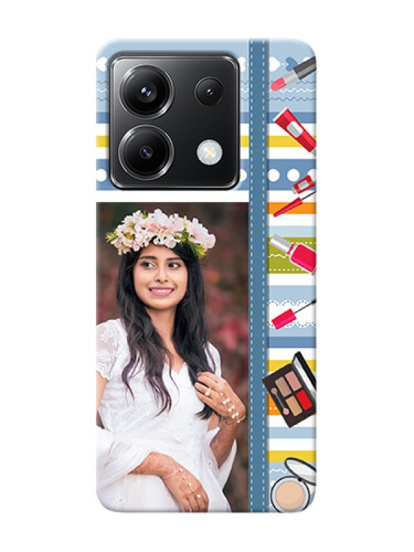 Custom Poco X6 5G Personalized Mobile Cases: Makeup Icons Design