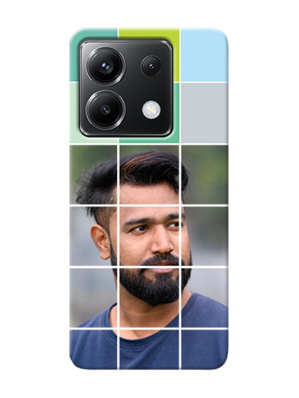 Custom Poco X6 5G personalised phone covers with white box pattern