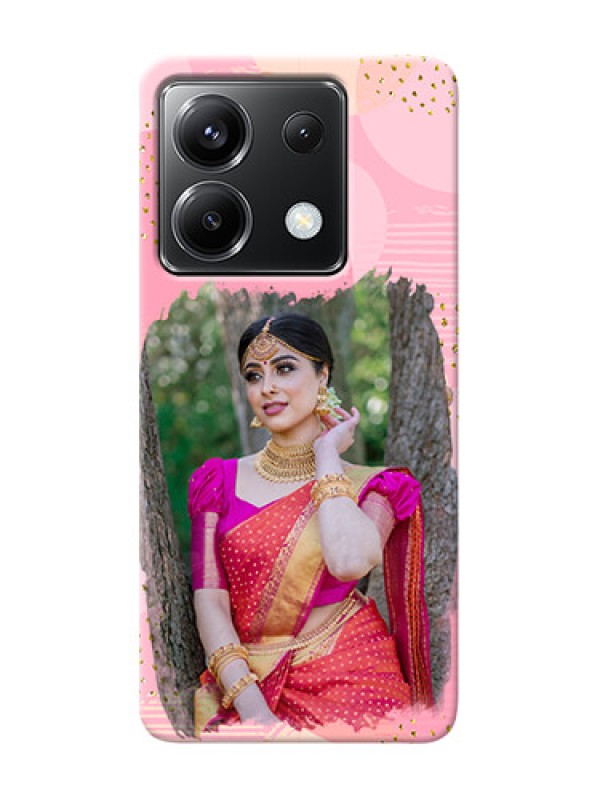 Custom Poco X6 5G Phone Covers for Girls: Gold Glitter Splash Design