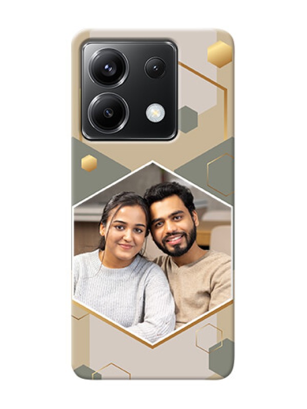 Custom Poco X6 5G Photo Printing on Case with Stylish Hexagon Pattern Design
