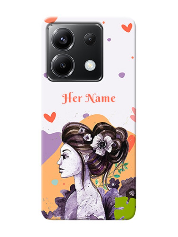 Custom Poco X6 5G Personalized Phone Case with Woman And Nature Design