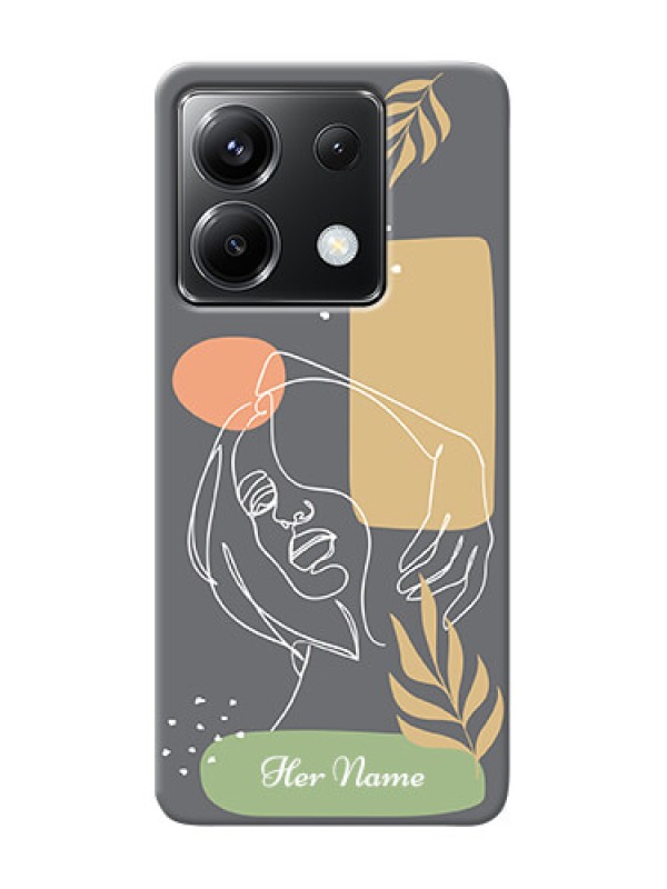 Custom Poco X6 5G Custom Phone Case with Gazing Woman line art Design