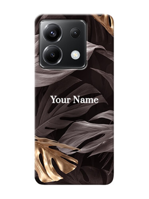 Custom Poco X6 5G Personalised Phone Case with Wild Leaves digital paint Design