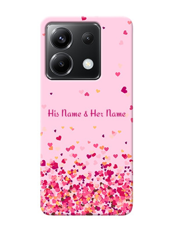Custom Poco X6 5G Photo Printing on Case with Floating Hearts Design