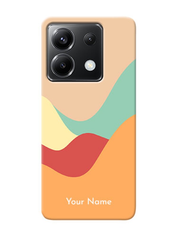 Custom Poco X6 5G Personalized Phone Case with Ocean Waves Multicolour Design